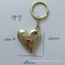 Herz-Form-Metall-Andenken Keychain